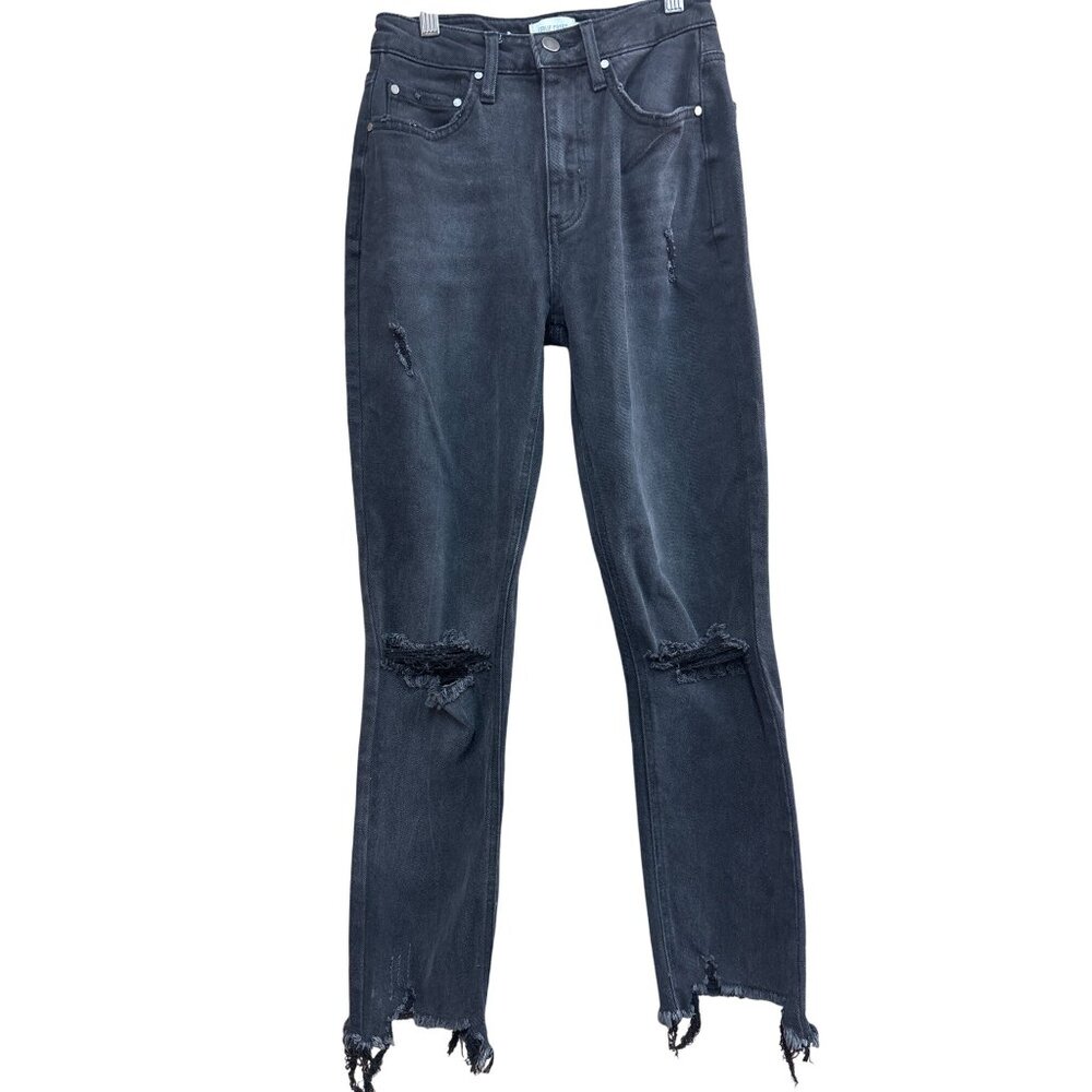 True Craft High Rise Slim Distressed Black Denim Jeans Size 5R